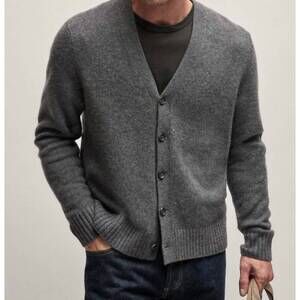 NEW JAMES PERSE recycled cashmere cardigan in grey